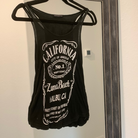 brandy melville “vintage” jack daniels style - zuma beach black tank - Picture 1 of 5